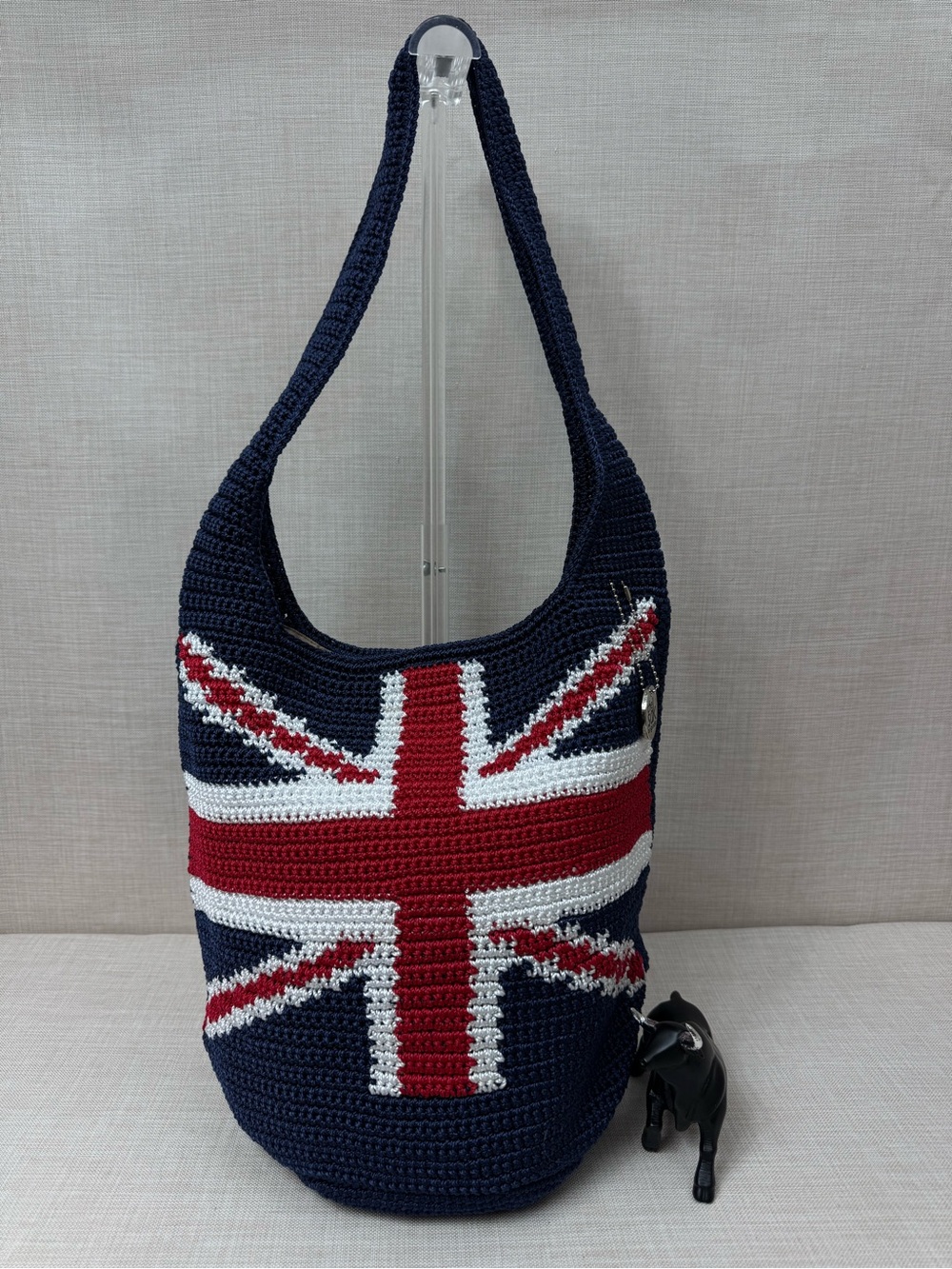 The Sak Navy, UK 🇬🇧 flag Crochet Shoulder Bag